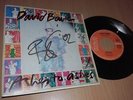 david BOWIE autograph vinyle 45t ASHES TO ASHES signed live concert PARIS 2002