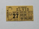 ELVIS PRESLEY-100% GENUINE AND RARE 1974 CONCERT TICKET.