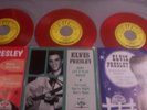 3-Elvis Presley SUN  Vinyl 45s with Red Vinyl with picture sleeves New