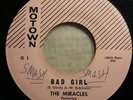 The Miracles Bad Girl/I Love Your Baby Original Motown 45rpm 7inch Record Rare