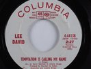 Northern Soul 45 LEE DAVID Temptation Is Calling My Name COLUMBIA VG+ promo HEAR
