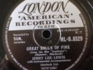 JERRY LEE LEWIS great balls of fire LONDON 78rpm rock n roll classic