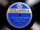 1923 - California Ramblers - THAT BIG BLOND MAMMA / LOUISVILLE Columbia 78 rpm