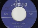 CELLOS - Apollo 516 - Girlie That I Love / Be-Bop Mouse - 1957 DOO-WOP 45 VG/VG+