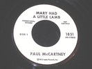 Paul McCartney 45 APPLE 1851 Mary Had A Little Lamb PROMO COPY 1972   M-