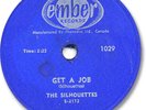 The SILHOUETTES Doo Wop 78 RPM Record. Get a Job