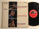 DU PRE BARBIROLLI BAKER Elgar Cello Concertoe UK LP HMV ASD 655 STEREO ED1