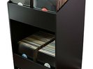 LPBIN LP Storage Cabinet Modern Black / Bin Style Storage for 12
