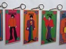 Beatles Yellow Submarine Set Of 5 Original Keyring Keychains Pride Creations