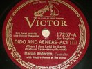 Marian Anderson Dido And Aeneas Act III Se Florindo E Fedele RARE 78 RPM Victor