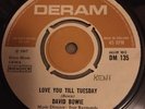 David Bowie - Love you Till Tuesday - RARE UK 1967 Deram inverted matrix