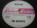 The Mystrys - Witch Girl/Land of the Green Sun 45RPM - Monster Leedon Rarity NM.