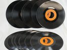 Vtg Seeburg Records Background 17 Store Stock Basic Music Library Orange Labels
