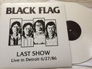 Black Flag - Last Show, Live In Detroit ’86 LP Henry Rollins Punk Hardcore Vinyl