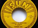 SHIRLEY SISK 45 Other Side / I Forgot to Remember to Forget SUN rockabilly Lc182