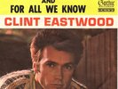 CLINT EASTWOOD 45 w Picture Sleeve - Unknown Girl / For All We Know NM / VG++