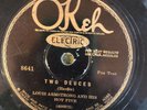 Iokeh 8641 Louis Armstrong Hot Five TWO DEUCES 78 rpm JAZZ 1928 EARL HINES VV+/V