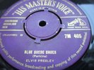 ELVIS PRESLEY BLUE SUEDE SHOES / TUTTI FRUTTI UK GOLD HMV 7