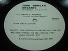 JOHN DUNCAN ORGANIC AQM  ORIGINAL FIRST c/w INSERT LOS ANGELES FREE MS