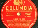 78 rpm Teddy Wilson w/Billie Holiday-I Cried For You Columbia 35862 in E