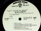PROMO  '71 ORIG LP 1ST PRESS Ozzy BLACK SABBATH REALITY MASTER Hard HEAVY Psych