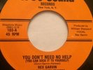 REX GARVIN:YOU DON'T NEED NO HELP(YOU CAN SOCK IT YOURSELF)1970s USA WSJ REPRESS