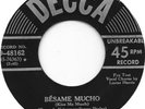 THE RAY-O-VACS Besame Mucho on Decca Early R&B Doo Wop 45