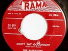 HEAR IT 50's Doo-Wop 45 rpm record The Valentines 