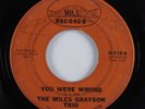 Soul Jazz 45 MILES GRAYSON TRIO You Were Wrong HILL HEAR