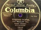 Harry Reser's Syncopators Turkish Towel Wasn't It Nice Columbia 72 78 RPM