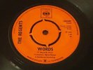THE REGENTS WORDS / WORRYIN' KIND UK CBS 1966 VG MOD BEAT RARE GARAGE FREAKBEAT