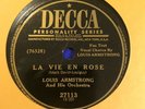 Louis Armstrong And His Orchestra ?– La Vie En Rose / C'est Si Bon - VG+ 78 RPM
