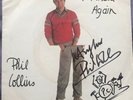 Hand Signed Phil Collins 7 Inch Vinyl Rare Doodle ‘I Missed Again’