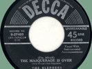 BLENDERS Masquerade Is Over / Little Small Town 45rpm Decca '51 stamped deadwax