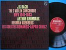 Philips Bach 3 Violin Con. Grumiaux Krebbers Arpad Gerecz NM