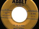 RICKY ROBINS If I'm A Fool 45 on ABBEY Rockabilly/Teen LISTEN