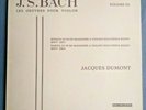 BACH - SONATA & PARTITA VOL 3 - JACQUES DUMONT - LP BELVEDERE ELY 06 132 STEREO