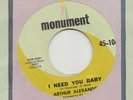 NORTHERN SOUL  - ARTHUR ALEXANDER -- I NEED YOU BABY