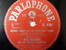 78rpm RON GOODWIN colonel bogey river kwai march / laughing sailor, PARLOPHONE