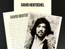 DAVID HENTSCHEL Startling Music RARE 1975 PRESS KIT RING O'RECORDS Beatles Ringo