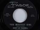 Rockabilly 45 BOBBY LEE TRAMMELL You Mostest Girl FABOR VG++ 1964 reissue HEAR