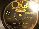 BLUES PAPA TOO SWEET (great bottleneck guitar) OKeh 8651 Big Fat Mama/ Tight..V+