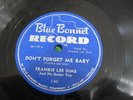 78 RPM, Blue Bonnet 148, Frankie Lee Sims, Dont Forget Me Baby/Single Man Blues