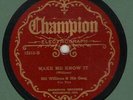 c 78 RPM Fred Sharp/Bill Williams Champion 15215 in V+