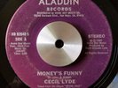 Modern Soul Funk 45 CECIL LYDE Money's Funny ALADDIN