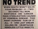 No Trend When Death Won’t Solve Your Problem LP EX+ vinyl UK punk