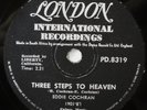 -EDDIE COCHRAN - THREE STEPS TO HEAVEN -SOUTH AFRICA-78 RPM- EXC COND