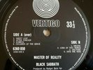 Black Sabbath LP Master of reality UK Vertigo swirl 1st press