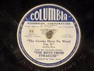 78 RPM -- Martha Raye, Allen Jones - 2 78s, E- THE BOYS FROM SYRACUSE film music