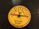 ELVIS PRESLEY ORIGINAL SUN RECORD THATS ALL RIGHT 78 RPM 1954 209 Rare